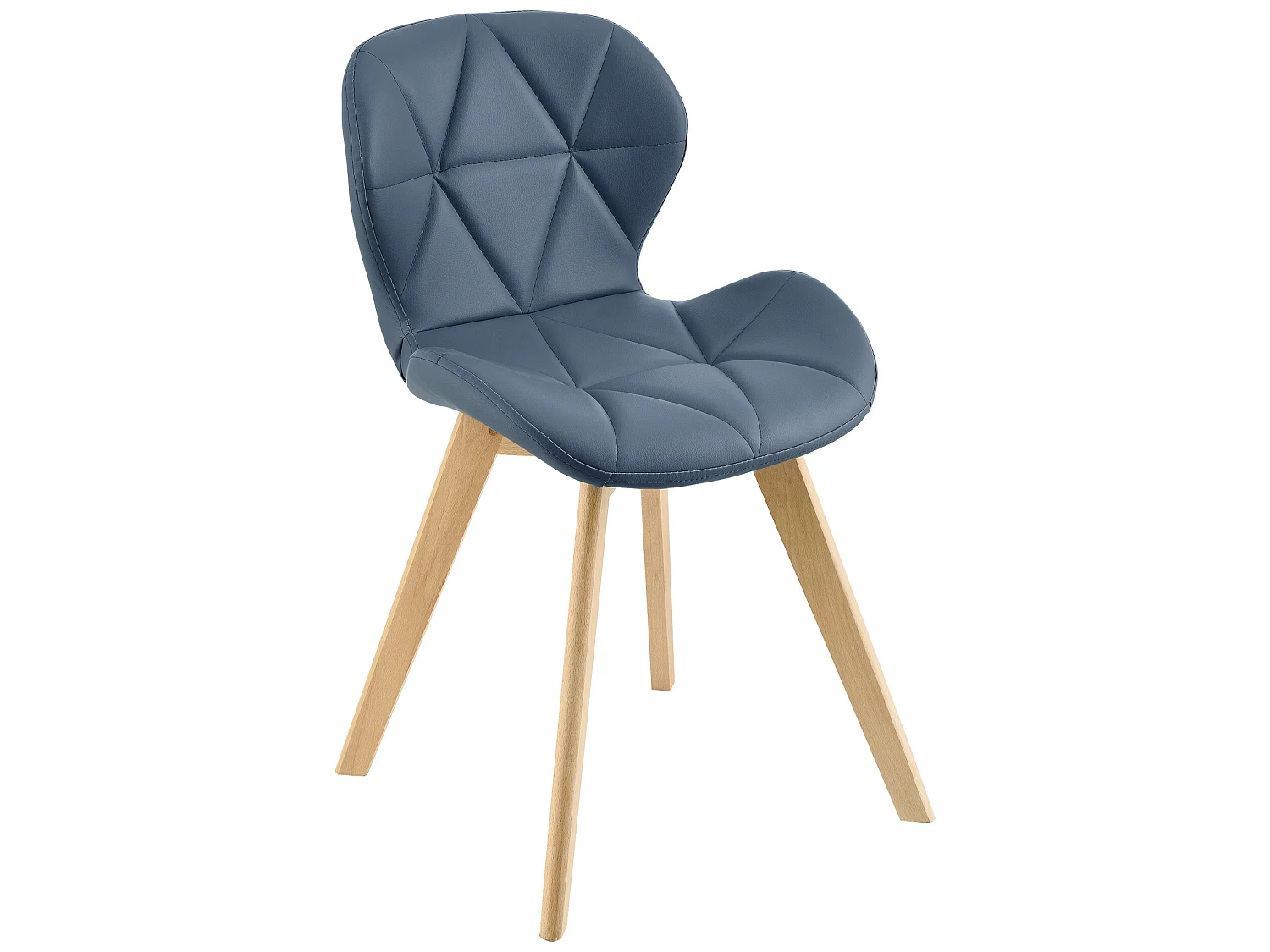 Lot de 6 Chaises Älmhult Similicuir 78 x 47 x 52 cm Bleu [en.casa]