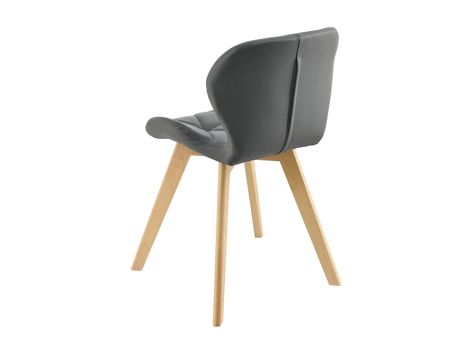 Lot de 2 Chaises Älmhult Similicuir 78 x 47 x 52 cm Gris [en.casa]