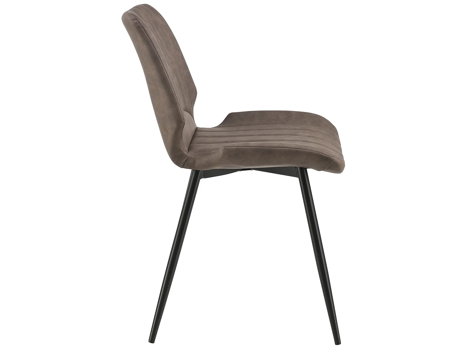 Set de 4 Chaises de Salle à Manger Mendoza Simili PU Métal 77 x 58 x 46 cm Marron Foncé [en.casa]