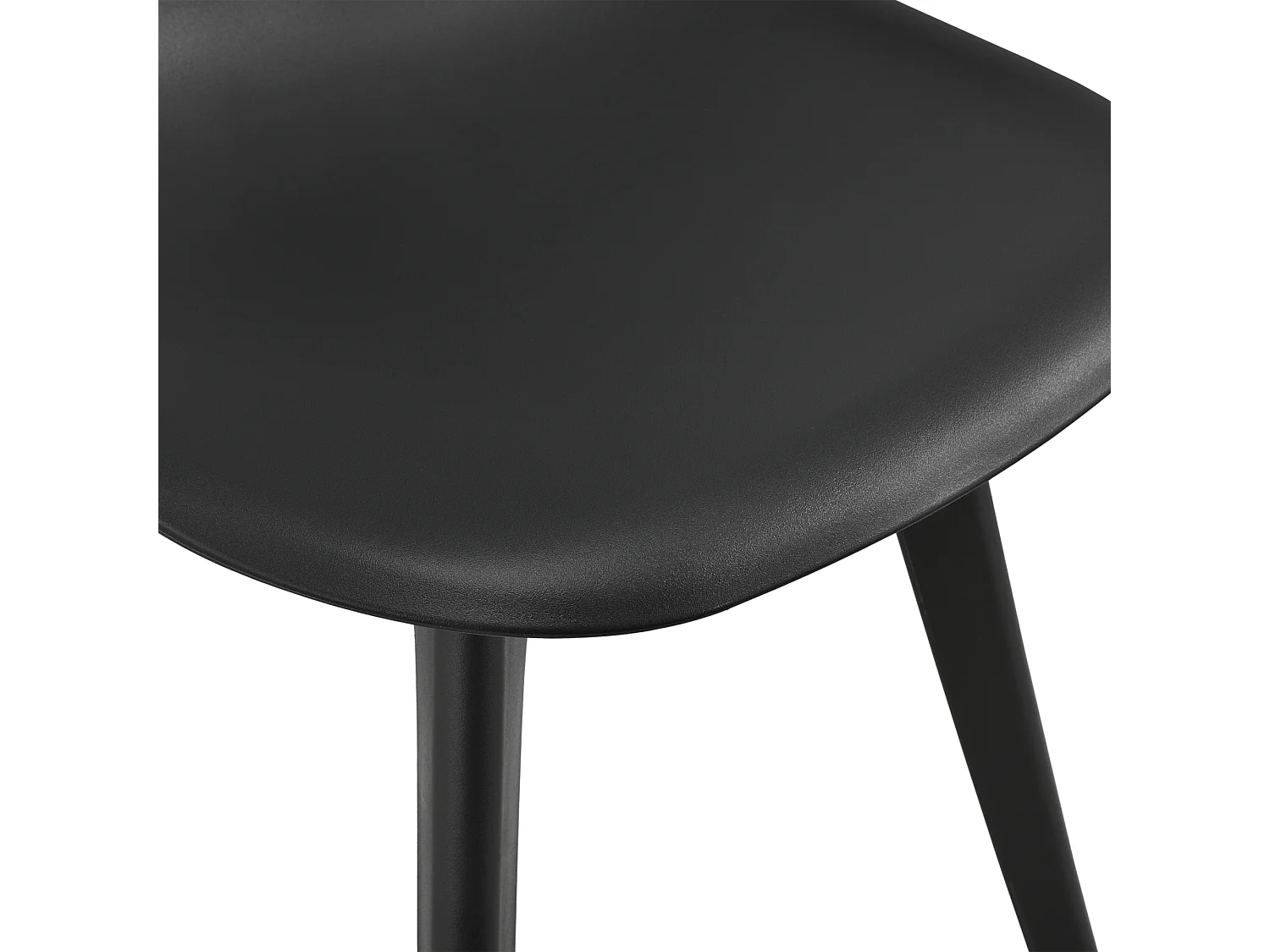 Set de 6 Chaises de Salle à Manger Brevik Plastique 83 x 54 x 48 cm Noir [en.casa]