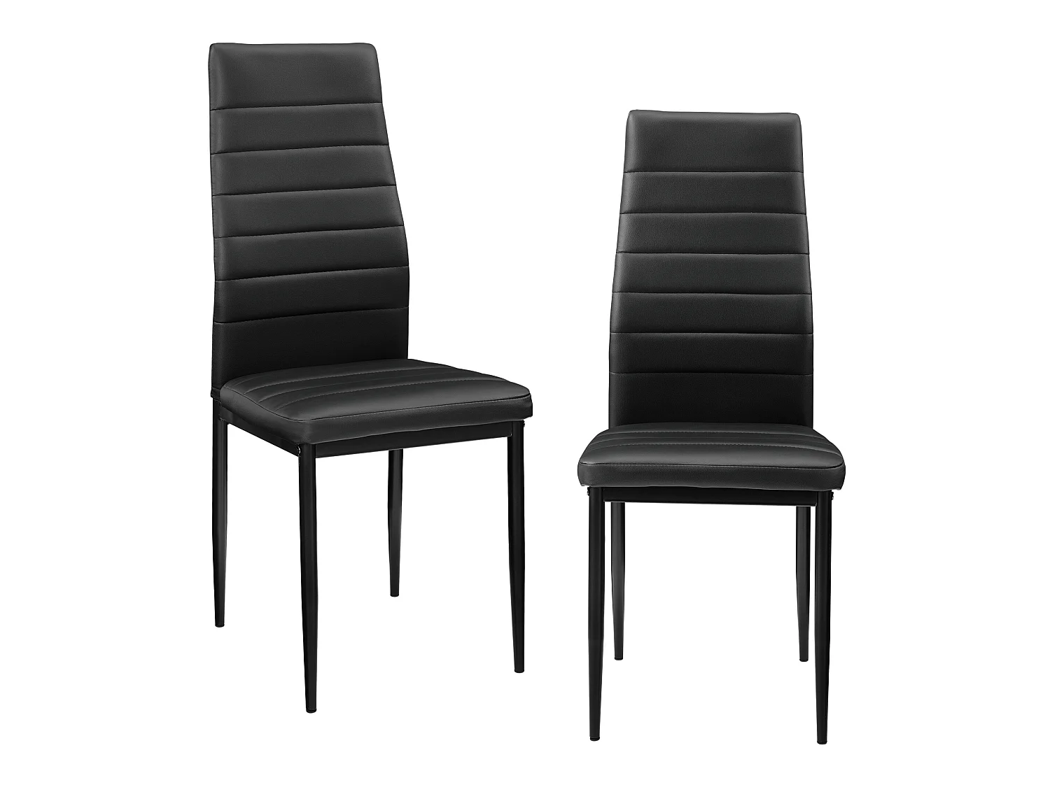 Lot De 2 Chaises De Salle à Manger Simili 96 x 43 x 52 cm Noir [en.casa]