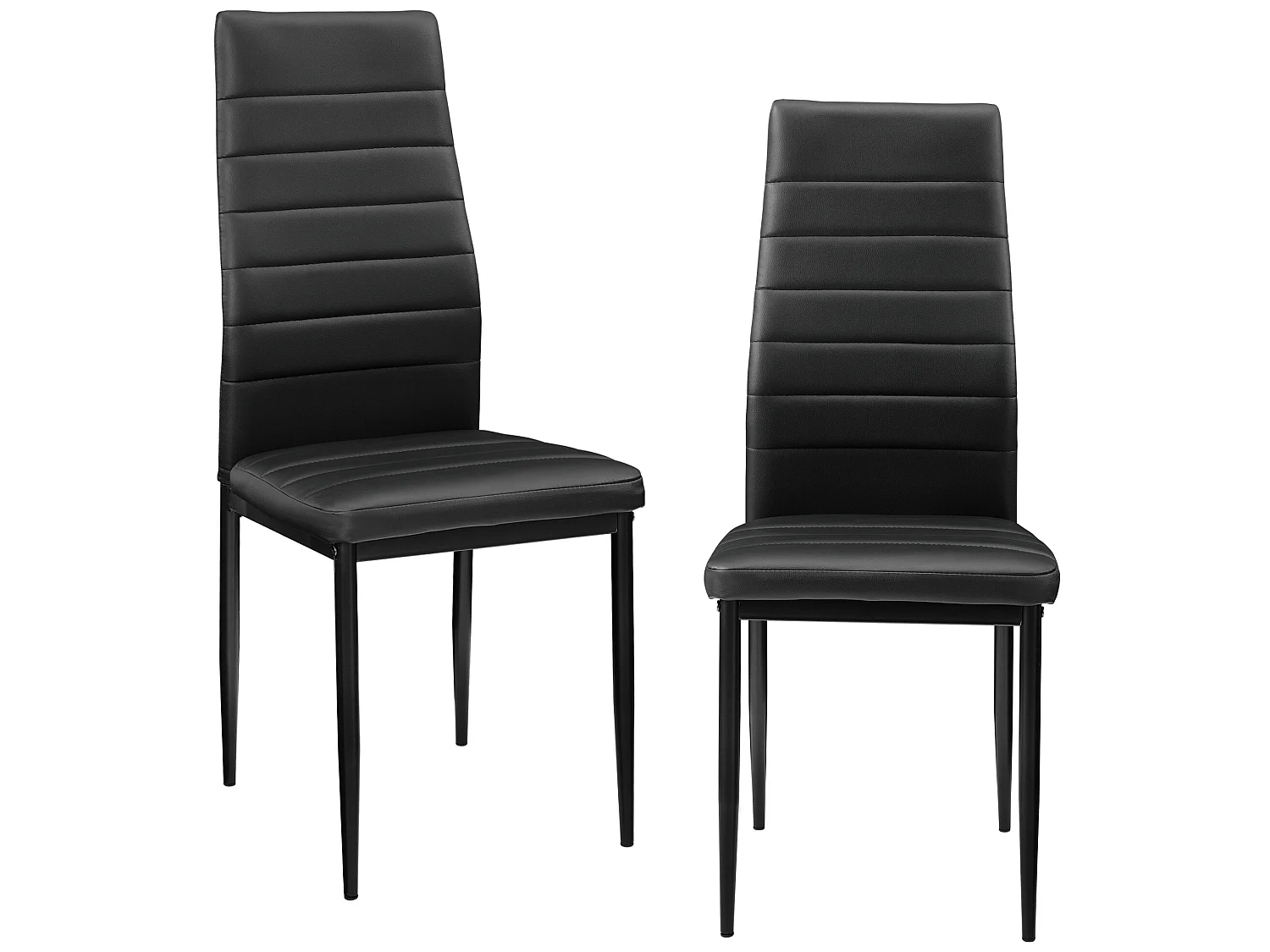 Lot De 2 Chaises De Salle à Manger Simili 96 x 43 x 52 cm Noir [en.casa]