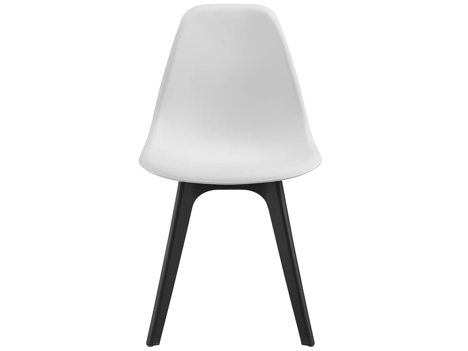 Set de 2 Chaises Brevik Plastique 83 x 54 x 48 cm Blanc Noir [en.casa]