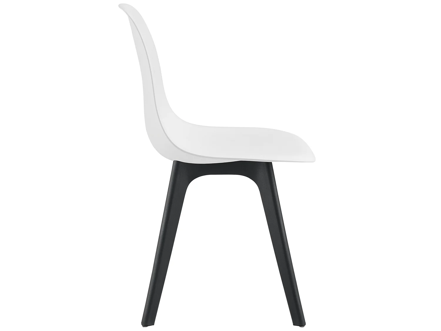 Set de 2 Chaises Brevik Plastique 83 x 54 x 48 cm Blanc Noir [en.casa]
