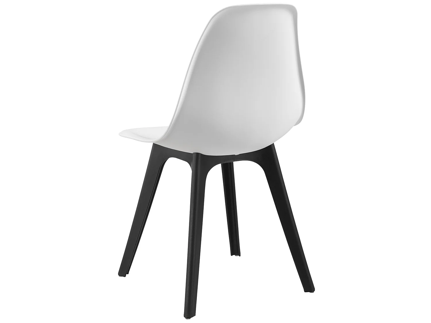 Set de 2 Chaises Brevik Plastique 83 x 54 x 48 cm Blanc Noir [en.casa]