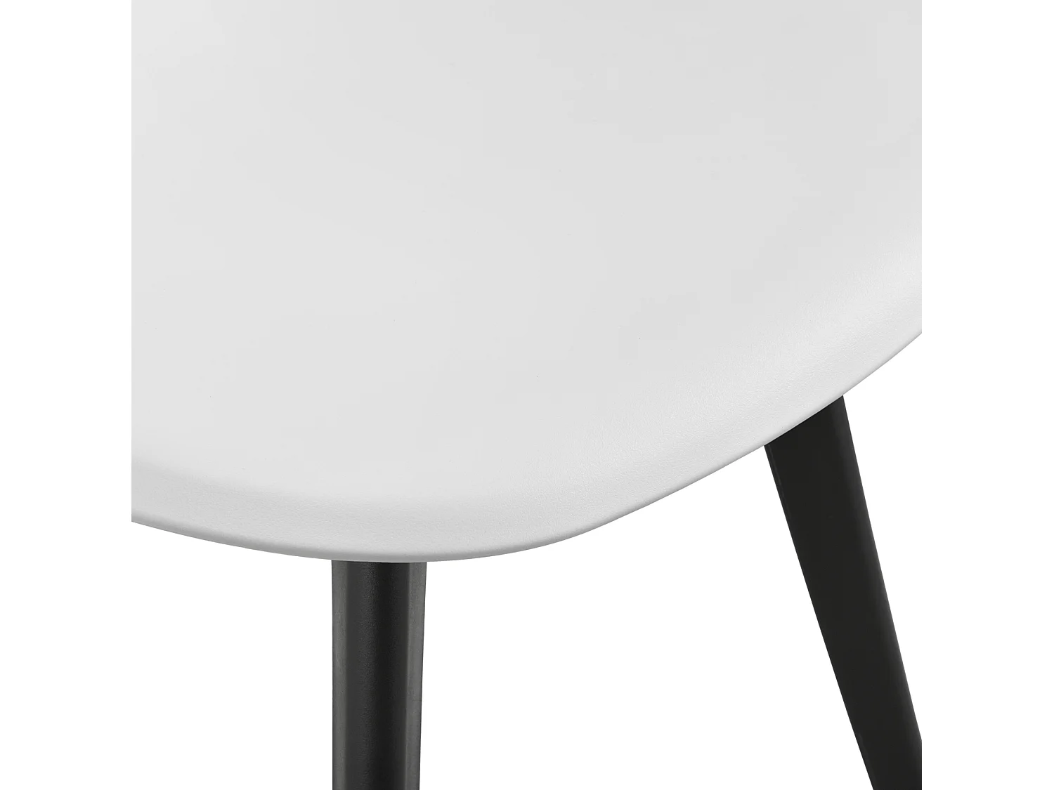 Set de 2 Chaises Brevik Plastique 83 x 54 x 48 cm Blanc Noir [en.casa]