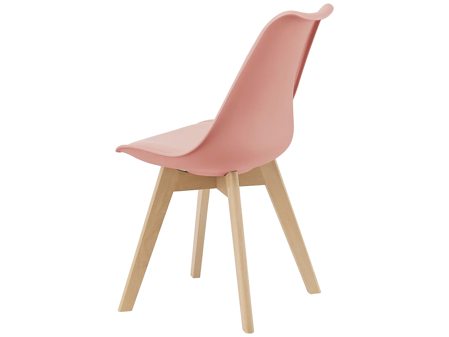 Lot de 4 Chaises de Salle à Manger Dubrovnik Simili Hêtre Rose [en.casa]