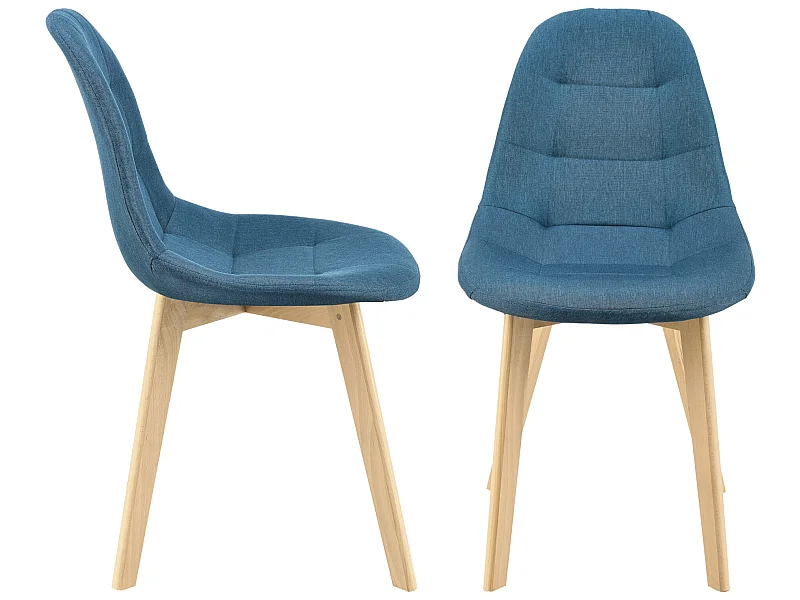 Lot de 2 Chaises de Salle à Manger Kopparberg 86 x 53 x 47 cm Bleu [en.casa]