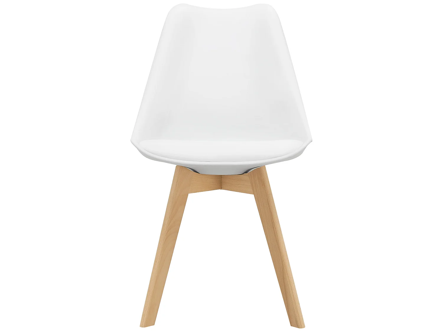 Lot de 6 Chaises de Salle à Manger Dubrovnik Simili Hêtre Blanc [en.casa]