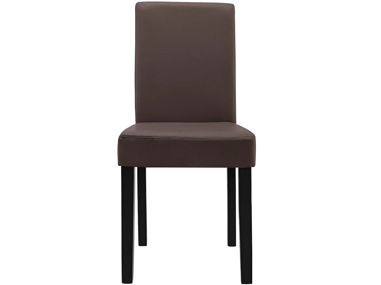Kit de 2 Chaises Bois Simili 90 x 42 x 48 cm Marron Mat [en.casa]