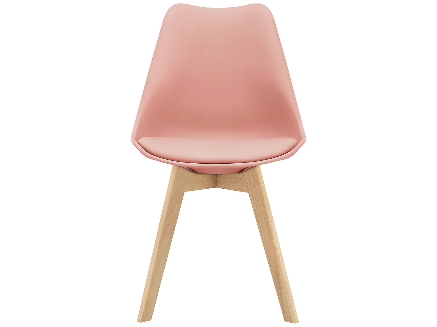 Lot de 2 Chaises de Salle à Manger Dubrovnik Simili Hêtre Rose [en.casa]