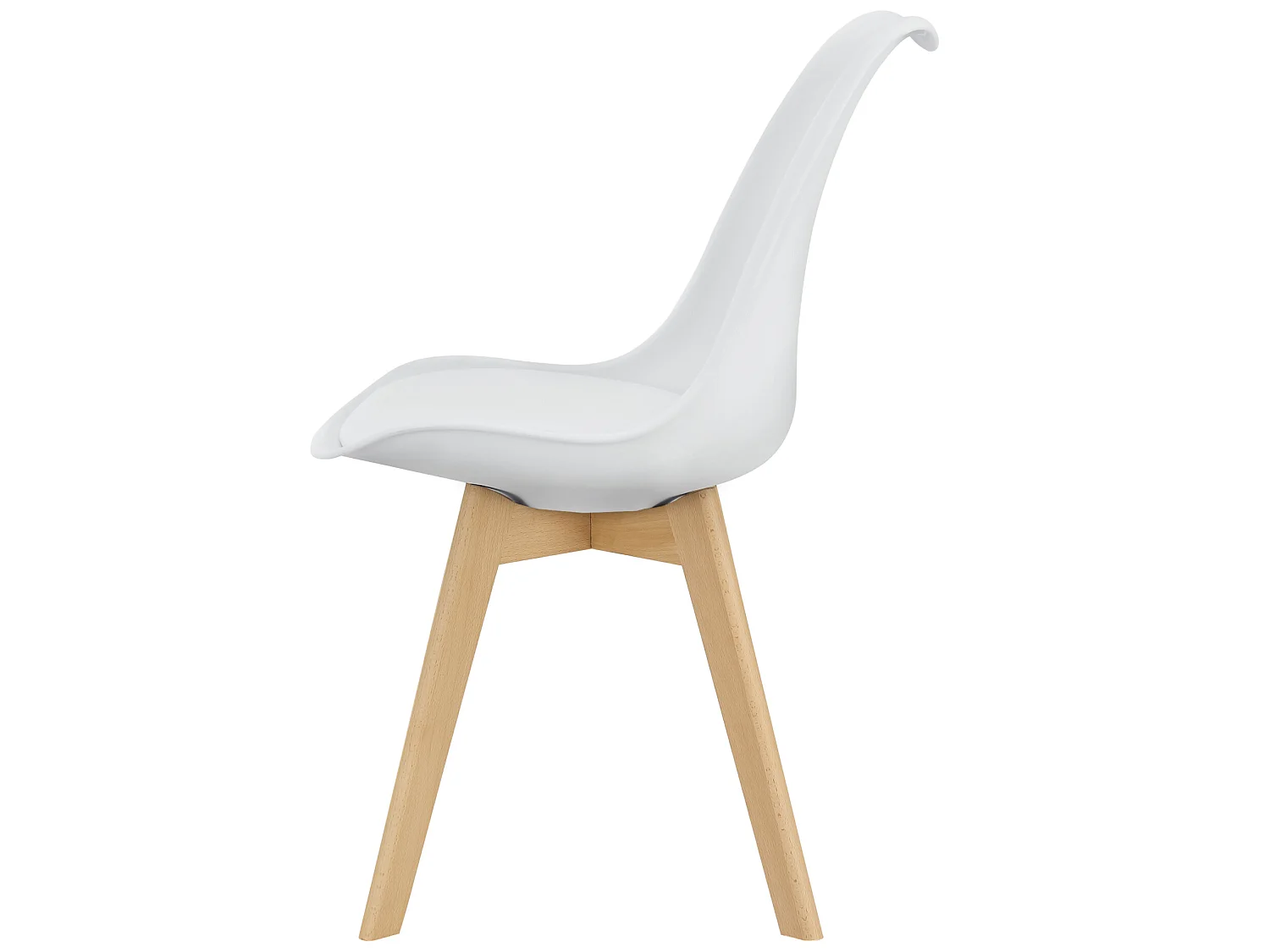 Lot de 4 Chaises de Salle à Manger Dubrovnik Simili Hêtre Blanc [en.casa]