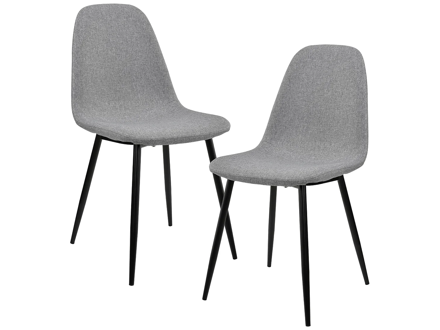 Lot de 2 Chaises de Salle à Manger Kerava 86 x 46 cm Gris [en.casa]