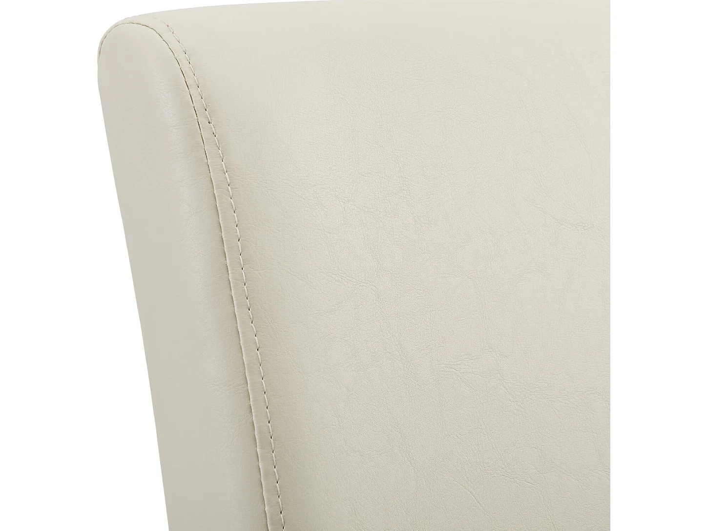 Kit de 2 Chaises Bois Simili 90 x 42 x 48 cm Crème - Ivoire [en.casa]