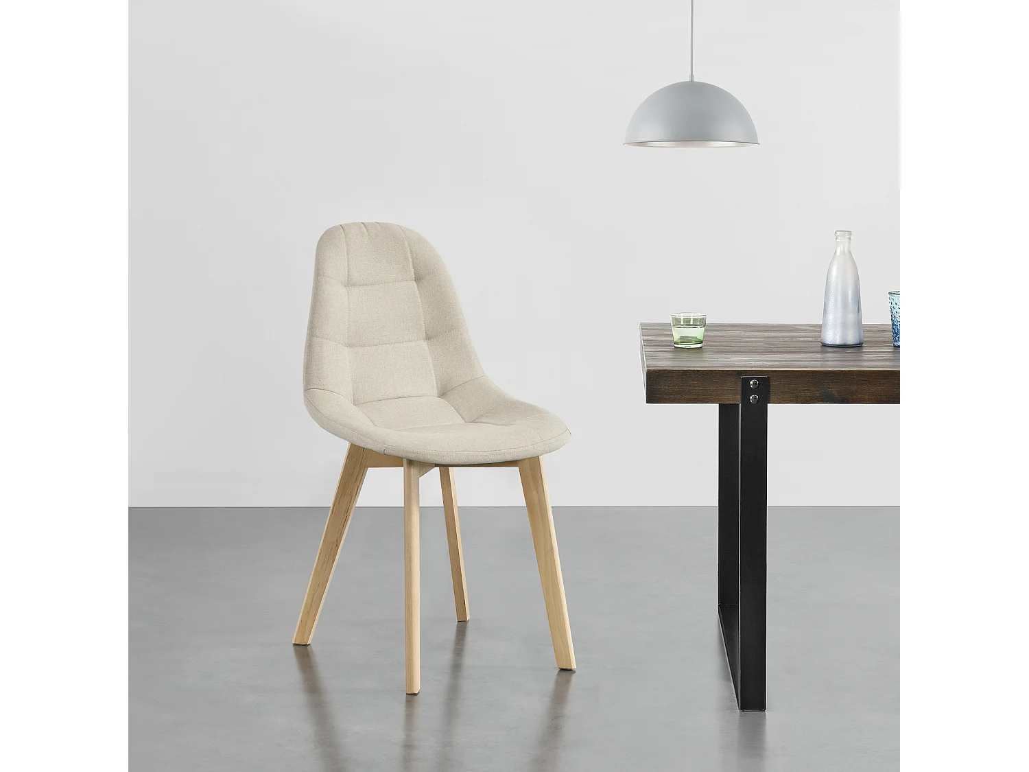 Lot de 4 Chaises de Salle à Manger Kopparberg 86 x 53 x 47 cm Beige [en.casa]