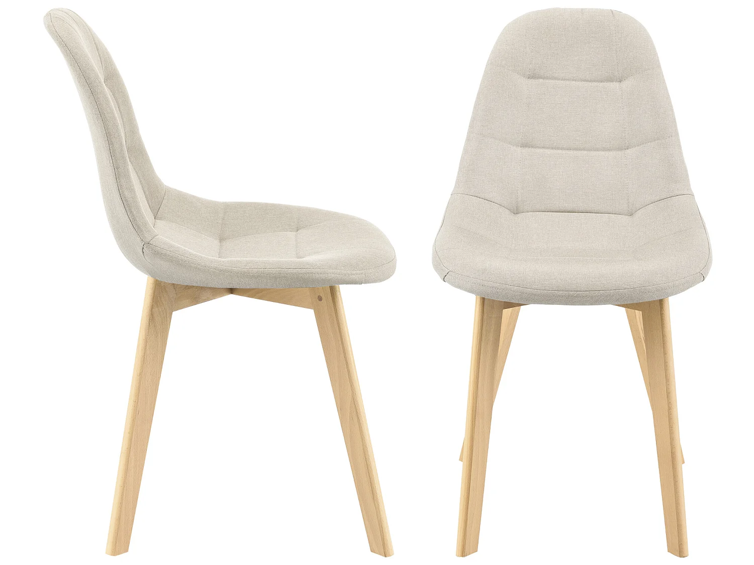 Lot de 4 Chaises de Salle à Manger Kopparberg 86 x 53 x 47 cm Beige [en.casa]