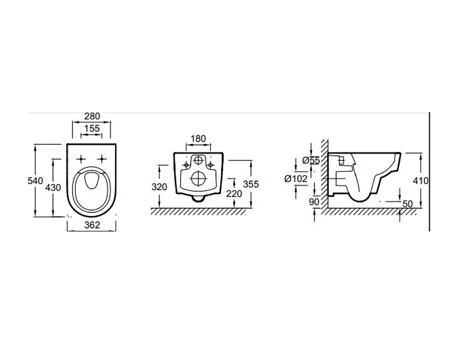 JACOB DELAFON WC suspendu Odéon Rive Gauche sans bride