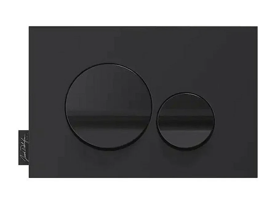 Pack WC suspendu sans bride compact JACOB DELAFON Nouvelle vague+ bâti-support + plaque Noir brillant/Noir mat