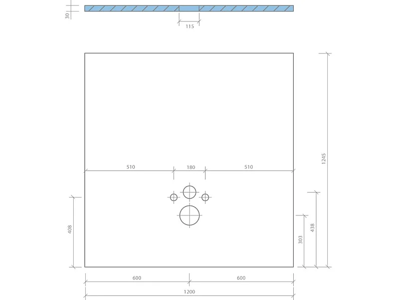 Panneau habillage bâti-support WC wedi I-Board 120 x 124,5 cm épaisseur 20 mm