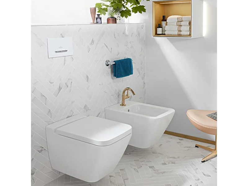 WC suspendu sans bride VILLEROY ET BOCH Finion avec abattant