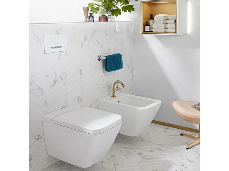 WC suspendu sans bride VILLEROY ET BOCH Finion avec abattant