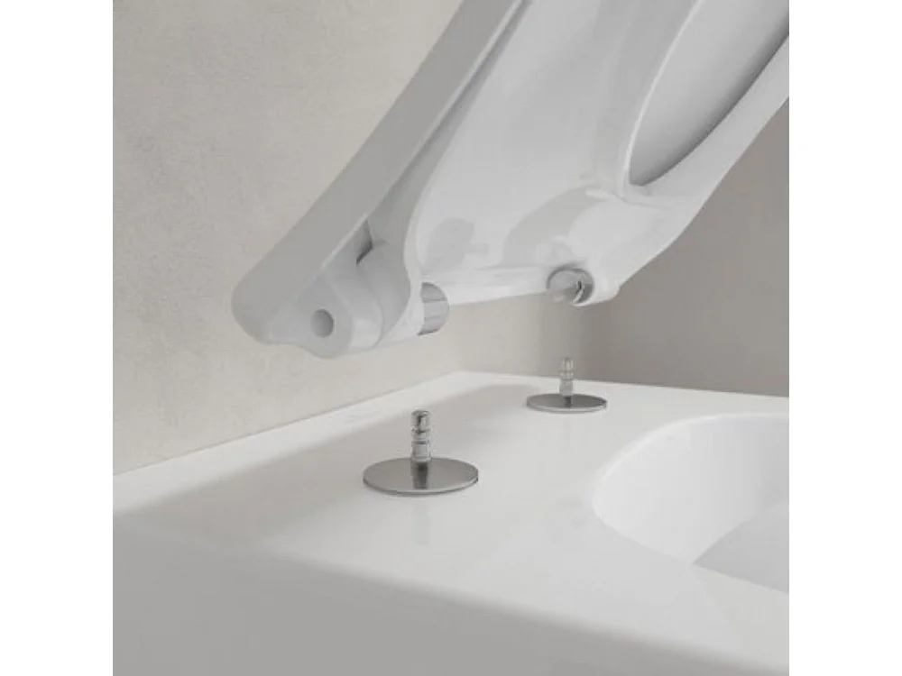 WC suspendu sans bride VILLEROY ET BOCH Venticello avec abattant slim à recouvrement