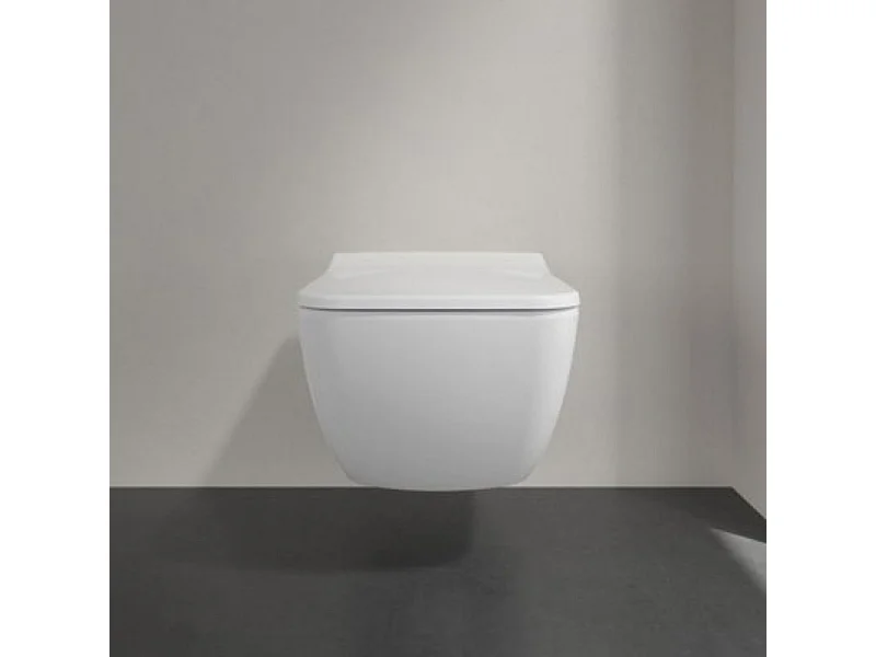 WC suspendu sans bride VILLEROY ET BOCH Venticello avec abattant slim à recouvrement