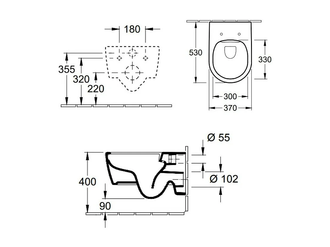 WC suspendu VILLEROY ET BOCH Avento avec abattant slim