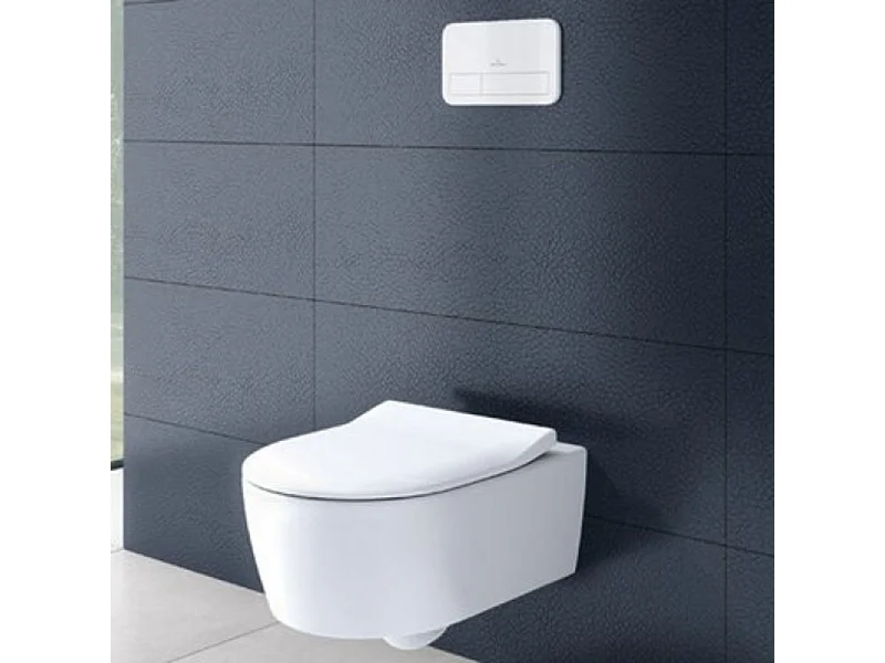 Cuvette WC suspendu Villeroy & Boch Avento + abattant frein de chute slim