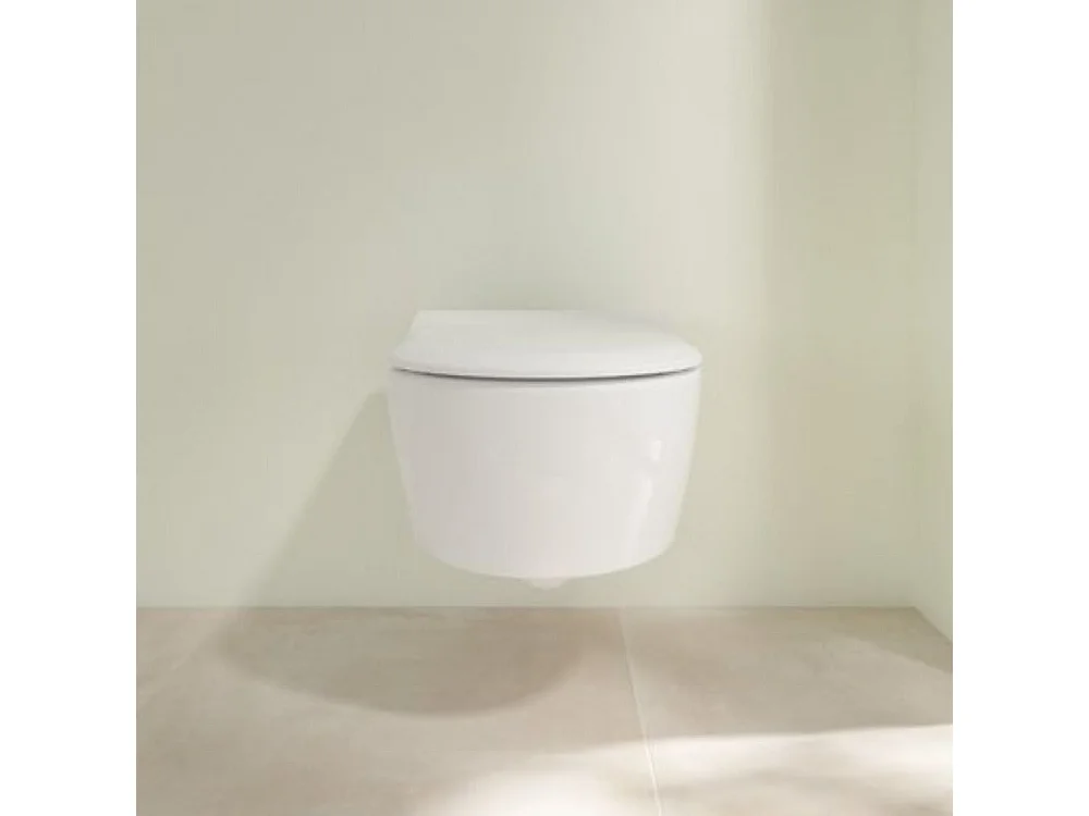 Cuvette WC suspendu Villeroy & Boch Avento + abattant frein de chute slim