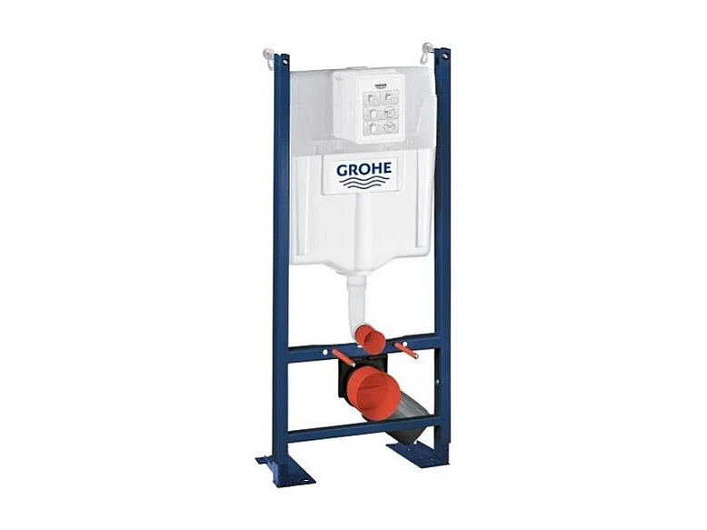 Grohe Pack WC suspendu sans bride Bau Ceramic avec abattant, bâti support WC Grohe Rapid SL Project et plaque de commande Start