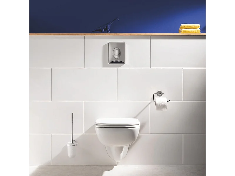 Pack WC suspendu sans bride GROHE Bau Cerami avec bâti support Rapid SL Project et plaque de commande Start blanc