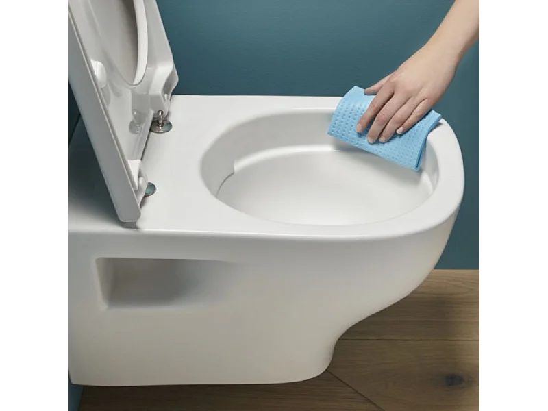 Pack WC suspendu sans bride JACOB DELAFON Struktura + Bati-support GROHE + plaque Start blanc + porte-rouleau rond