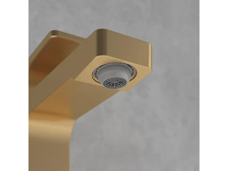 Mitigeur lavabo VILLEROY ET BOCH Architectura Square avec tirette Or brossé
