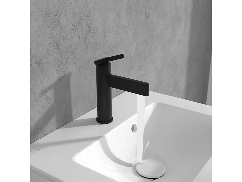 Mitigeur lavabo droit VILLEROY ET BOCH Dawn sans tirette Noir mat