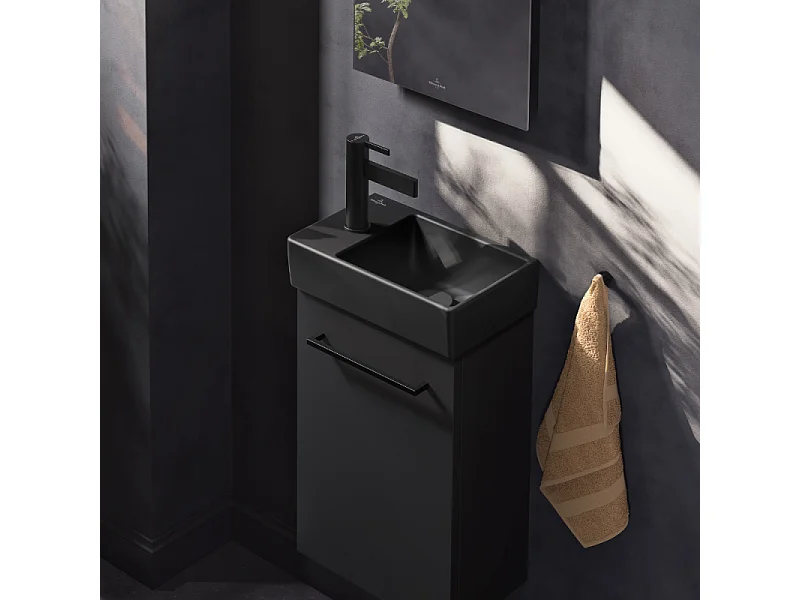 Mitigeur lavabo droit VILLEROY ET BOCH Dawn sans tirette Noir mat