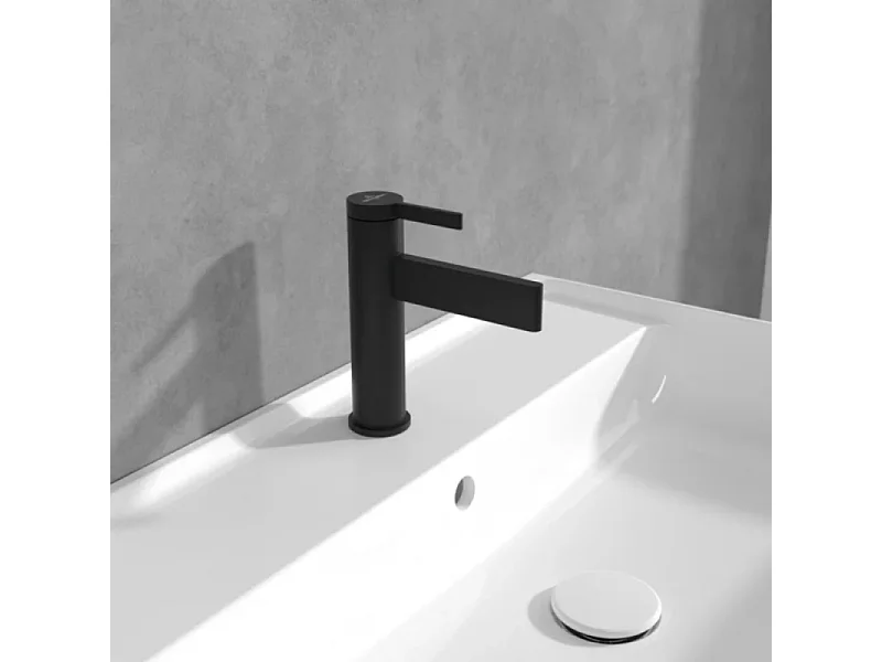 Mitigeur lavabo droit VILLEROY ET BOCH Dawn sans tirette Noir mat