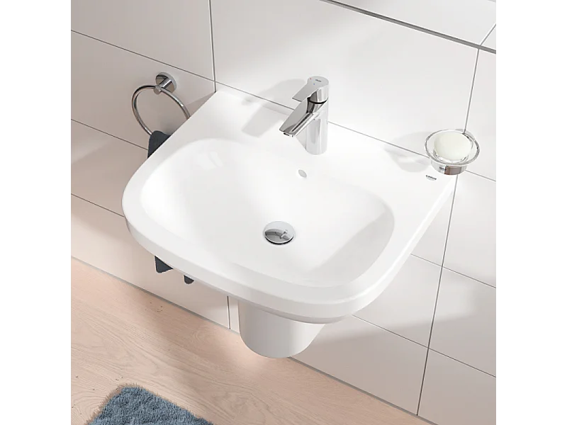 Mitigeur lavabo GROHE Quickfix Start 2021 avec vidage Push-Open chromé + microfibre