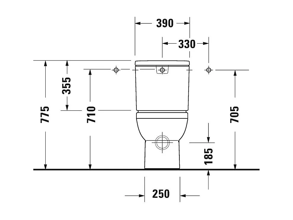 WC à poser sortie horizontale DURAVIT Duravit No.1 avec abattant frein de chute