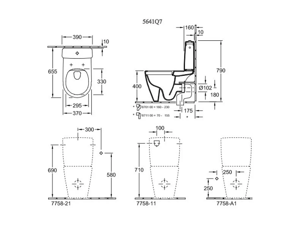 WC à poser compact sans bride VILLEROY ET BOCH Avento avec abattant