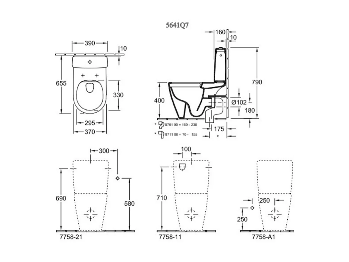 WC à poser compact sans bride VILLEROY ET BOCH Avento avec abattant