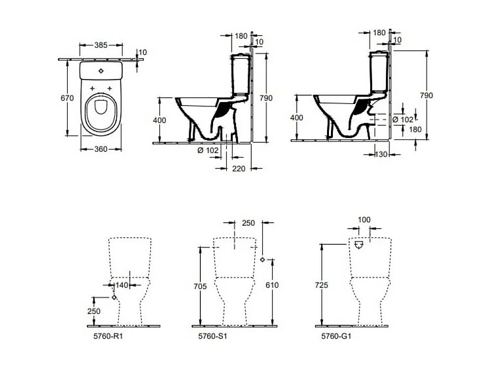 WC à poser VILLEROY ET BOCH O.novo avec abattant frein de chute déclipsable + nettoyant Briochin