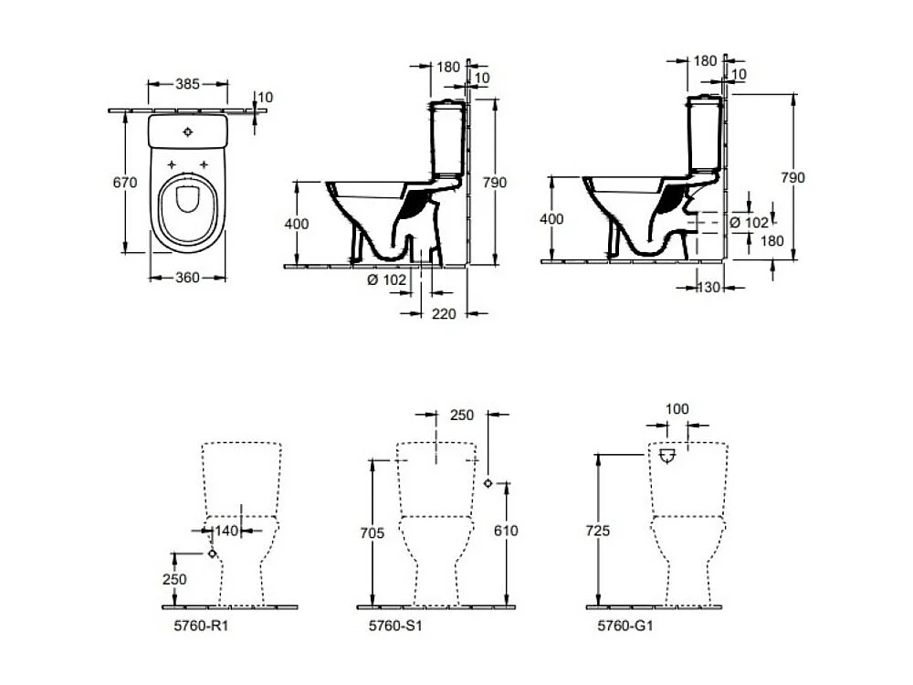 WC à poser VILLEROY ET BOCH O.novo avec abattant frein de chute déclipsable + nettoyant Briochin