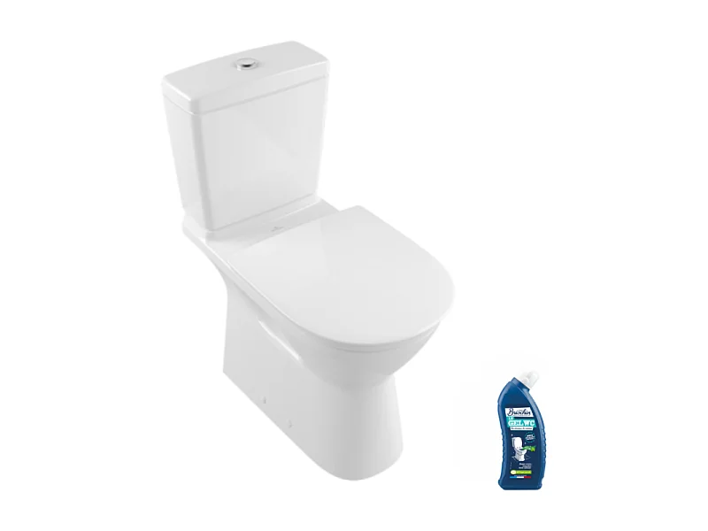 WC à poser sortie verticale VILLEROY ET BOCH O.novo avec abattant + nettoyant