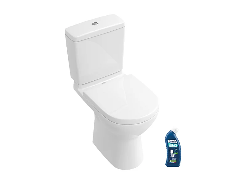 WC à poser sortie verticale VILLEROY & BOCH O.novo avec abattant frein de chute + nettoyant