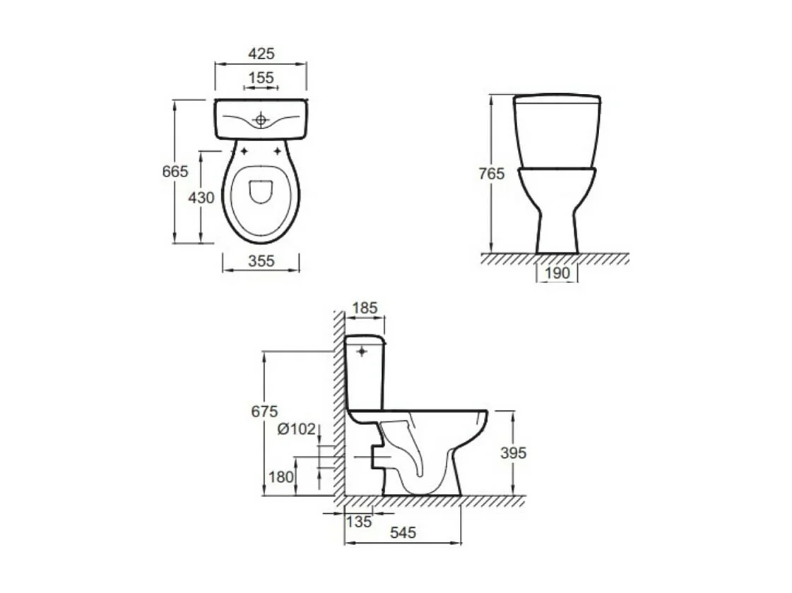 WC à poser JACOB DELAFON Eolia + abattant