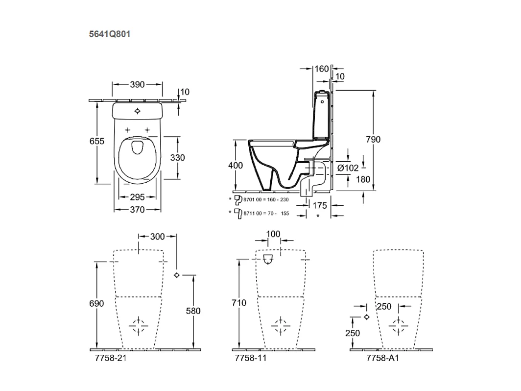 WC à poser compact sans bride sortie horizontale VILLEROY ET BOCH Avento avec abattant frein de chute