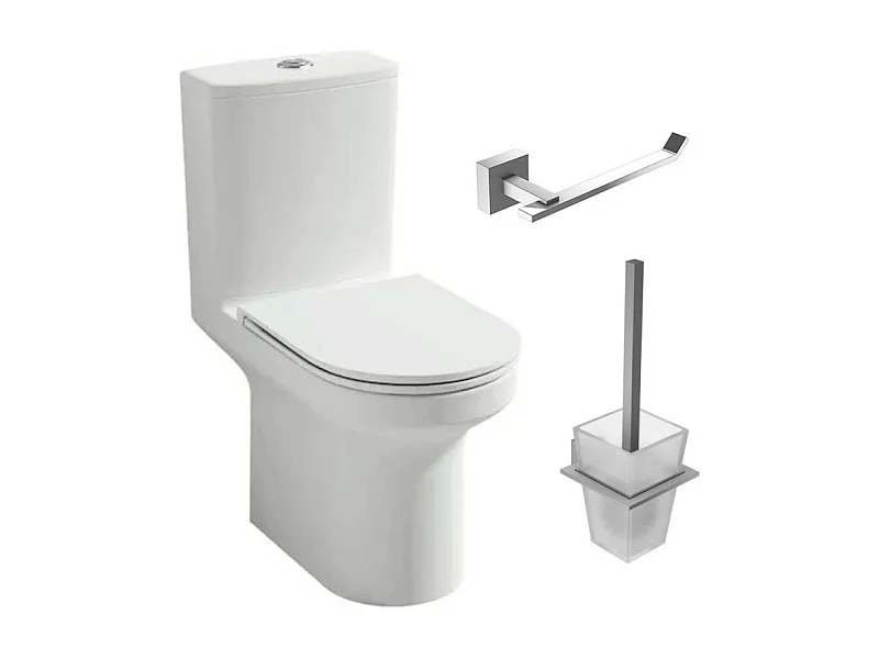 Pack WC au sol JACOB DELAFON Elite avec porte-balai et porte-rouleau moderne