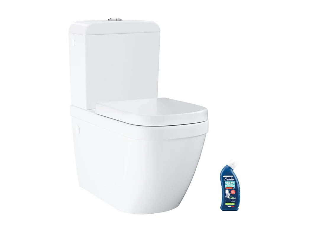GROHE WC à poser sans bride Euro Ceramic + abattant et nettoyant