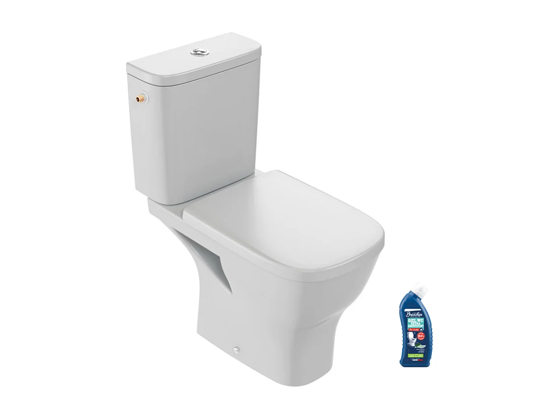 WC à poser sans bride Jacob Delafon Struktura + abattant + nettoyant